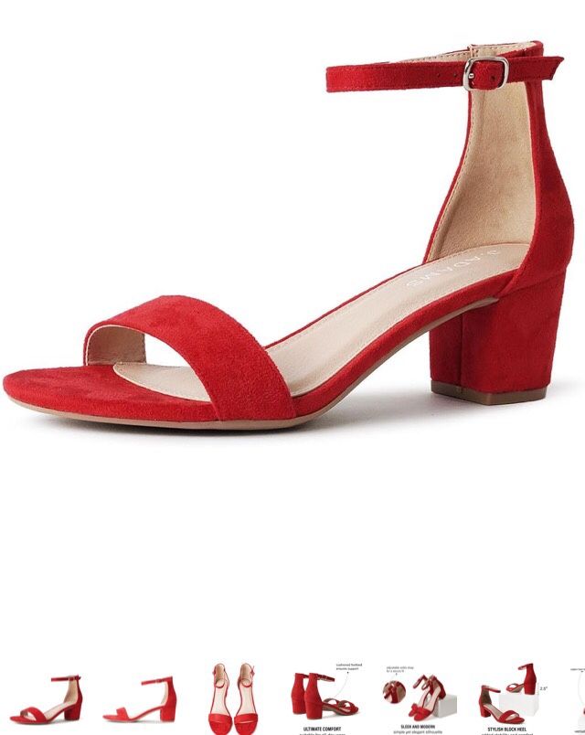 Red Low Heel Dress Shoes