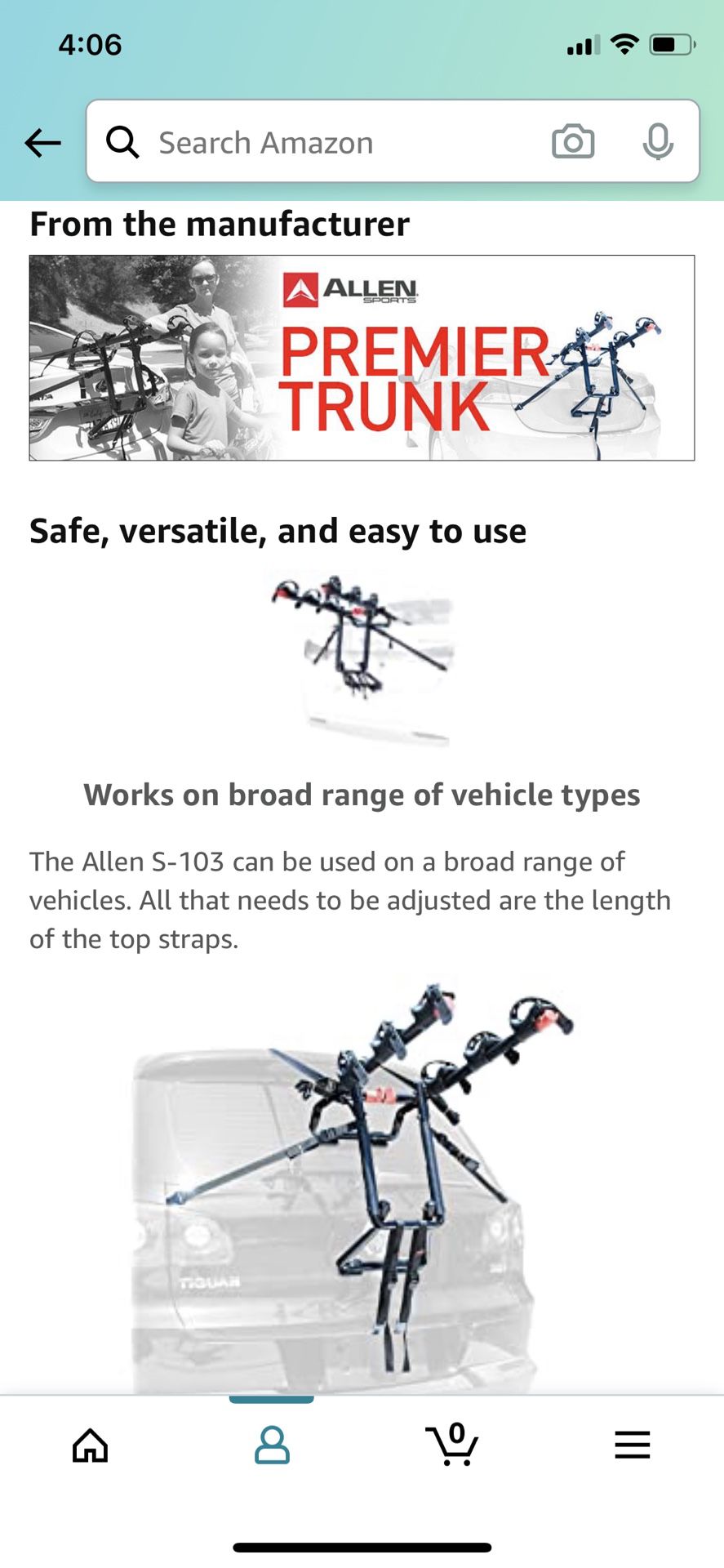 Allen car bike rack - 3 bikes