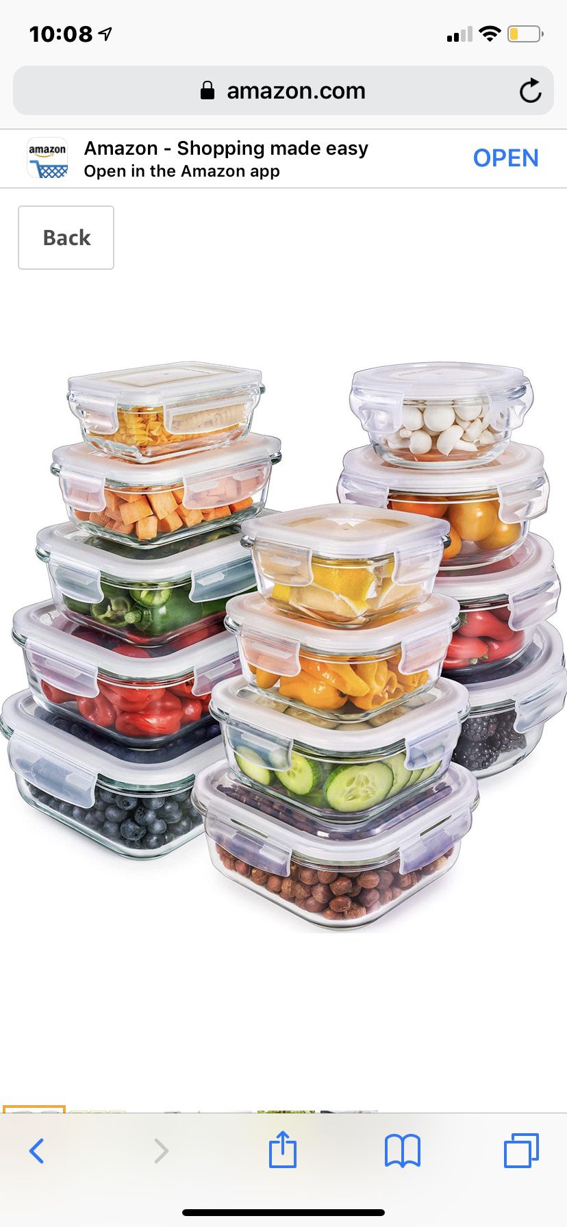 13 pc glass storage container set
