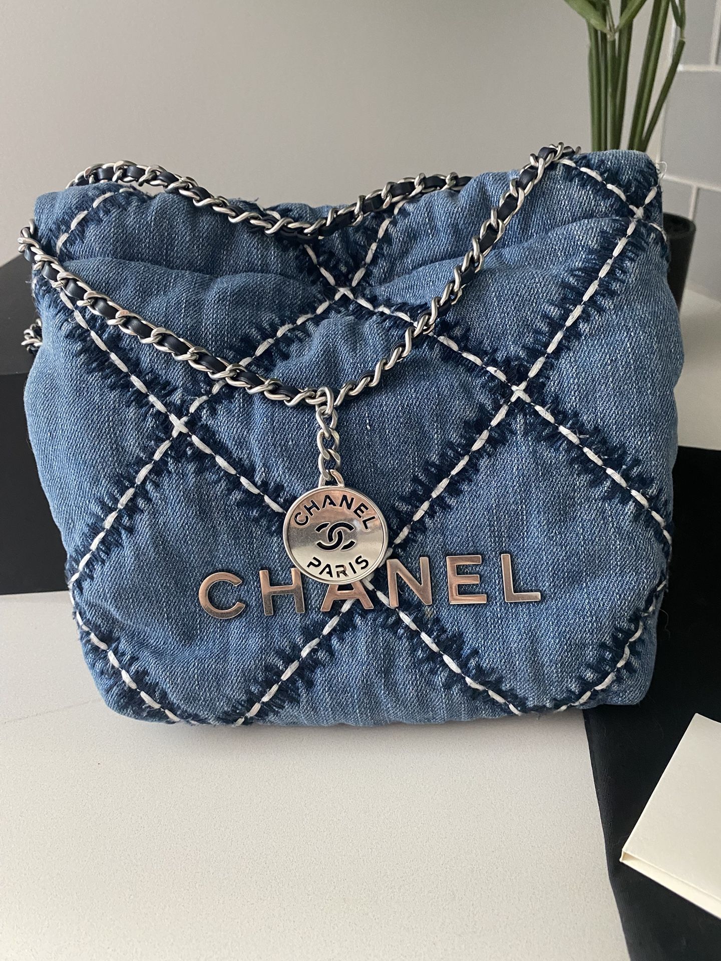 Chanel 22 Mini Stitched Denim