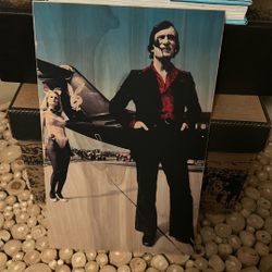 Hugh Hefner Painting On Wood