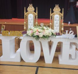 Throne Chairs 3D Letters