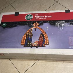 Christmas Outdoor Decor LED 120 Lights NATIVITY SCENE