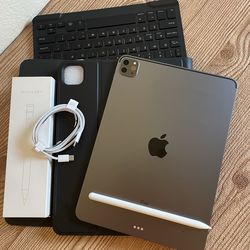 Apple iPad Pro 11 (2nd Generation/ Face ID) 128GB With  Keyboard &  Pencil