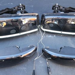 99-06 Gmc Sierra Yukon LED DRL Headlights Luces Micas Calaveras Faros Faroles Focos