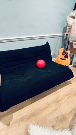 3 person black dorm / kid’s couch