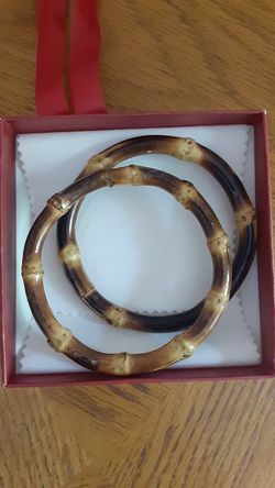 Set of bamboo bangle bracelets