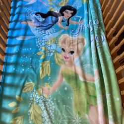 Twin size tinker bell blanket
