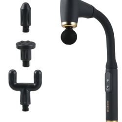 New Deep Tissue Massage Gun with U-Shaped Design & Long Handle - Handheld Back Massager with 4 Heads, 6 Speeds, USB-C Rechargeable
