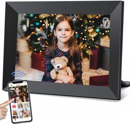 Frameo 10.1 Inch WiFi Digital Picture Frame with 1280 * 800P IPS Touch Screen HD Disply,Video Clips and Slide Show,Auto-Rotate, Wall Mountable,Send Ph