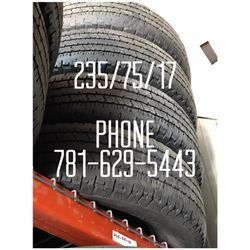 Used Tire For Sale 235/75/17 $200 All Four free Installation and Balancing