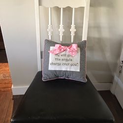 Antique Stanley Furniture White  Chair And Pillow