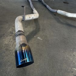 Q50 Stock Exhaust With Muffler Delete — Burnt Tips