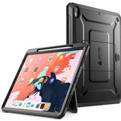 SUPCASE UB Pro Series Case for iPad Pro 12.9 2018, Support Apple Pencil Charging with Built-in Screen Protector Full-Body Rugged Kickstand Protective 