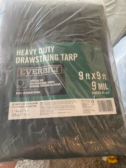 Everbilt Heavy Duty Drawstring Tarp 9x9 ft
