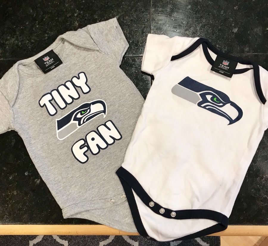 NWOT Seahawk Onesies 0-3 months
