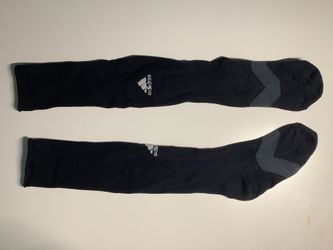 Black adidas youth soccer socks