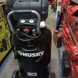 Husky 1.7 HP, 200 PSI, 30 Gal., 5.1 SCFM 90 PSI, Single-Stage, Oil Free Portable Vertical Electric Air Compressor