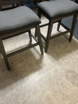 Grey stools pair