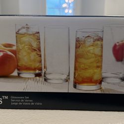 Brand New 8 piece Libbey Cabo’s Glassware Set 16.6 oz size