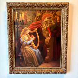 Scott Gustafson Beauty and the Beast Giclée Canvas 31/75 Signed COA Framed
