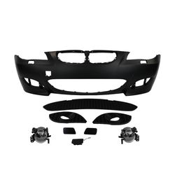 For 04-10 BMW E60 E61 5 Series, M5 Style Front Bumper w/o PDC + Fog Light