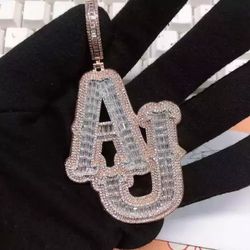 Custom Emerald Cut 💎 Letter/name Pendants 