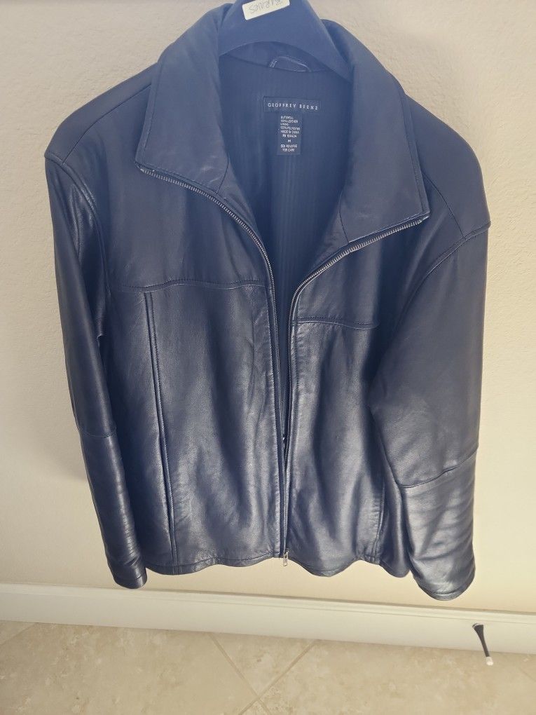 Leather Jacket Medium Fits 5'7 To 6'1 Give Or Take