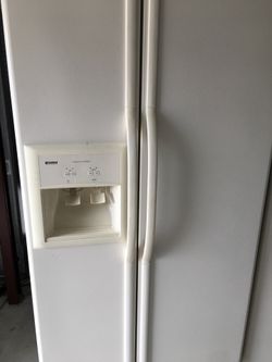 Kenmore beige refrigerator