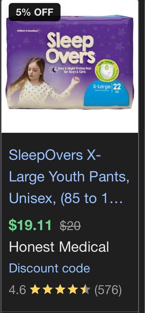 Sleep Overs Diapers Xl