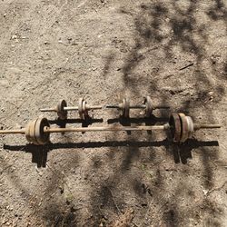 Barbell + Dumbells With Weights