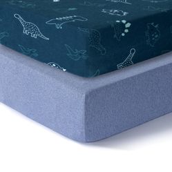 Dreamology Mini Crib Sheets,Pack and Play Sheets Fitted,100% Cotton Mini Crib Sheets, Boy, Girl, Pack n Play Sheet, Crib Mattress Sheets, 24x38 Crib S