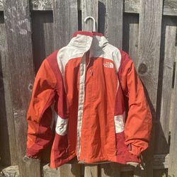 The North Face Jacket size Large Women’s Hyvent Orange Red White Inner Quilt