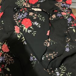 Le Lis Dress Small Black Flowers