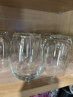 11 Piece Glass Stemless Cups