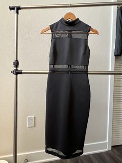 Guess Black Cocktail Dress With Mesh 