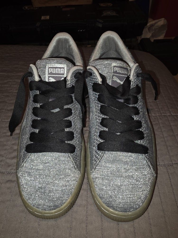 Puma Basket Silver Glitter Size 11