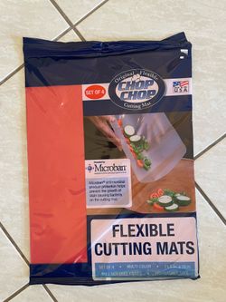 Chop Chop Flexible Cutting Mats Set of 4 Microban Multi-Color 11.5x15 NEW