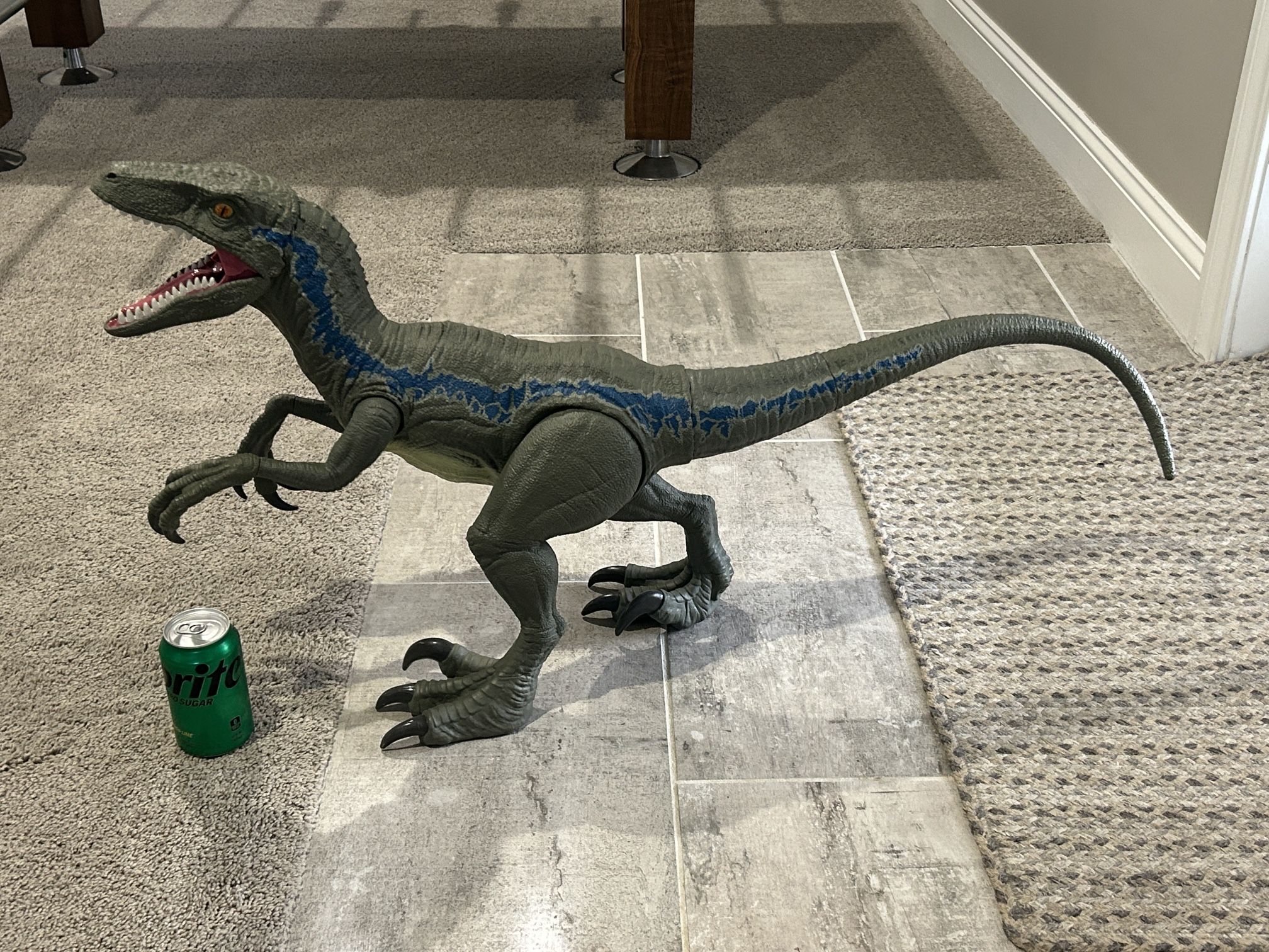 Mattel Super Colossal “Blue” Velociraptor Jurassic World Toy 3.5’ Feet!