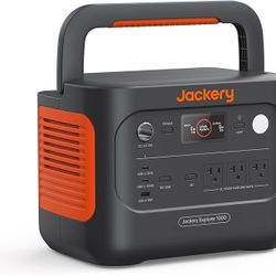 Jackery Explorer 1000 v2 Portable Power Station,1070Wh LiFePO4 Battery,1500W AC/100W USB-C Output, 1 Hr Fast Charge, Solar Generator for Camping,Emerg