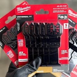 Milwaukee OPEN-LOK Variety Oscillating Blade Set w/ Japanese Hardwood Blade (5-Piece)
