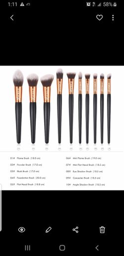 10Pcs Pro Makeup Brush Set