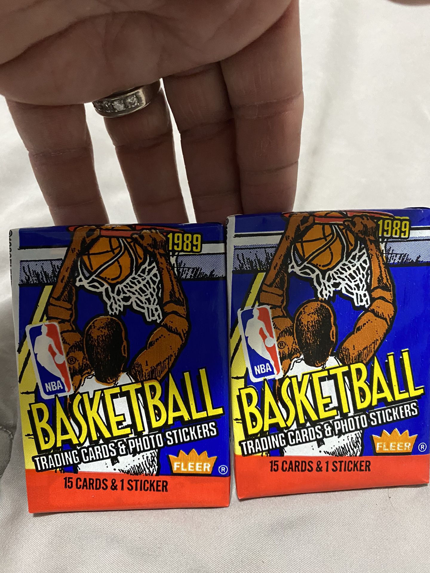 2 packs of sealed Basketball cards