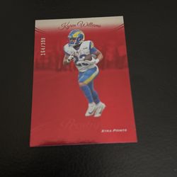 Kyren Williams Ruby Red Prestige  Xtra  Points Card Serial # 164/399