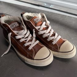 Converse Chuck Taylor All Star Shoes Street Mid Pinecone Brown Size 7