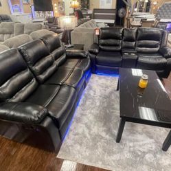 Reclining Sofa And Love Seat In Stock For Immediate Delivery 