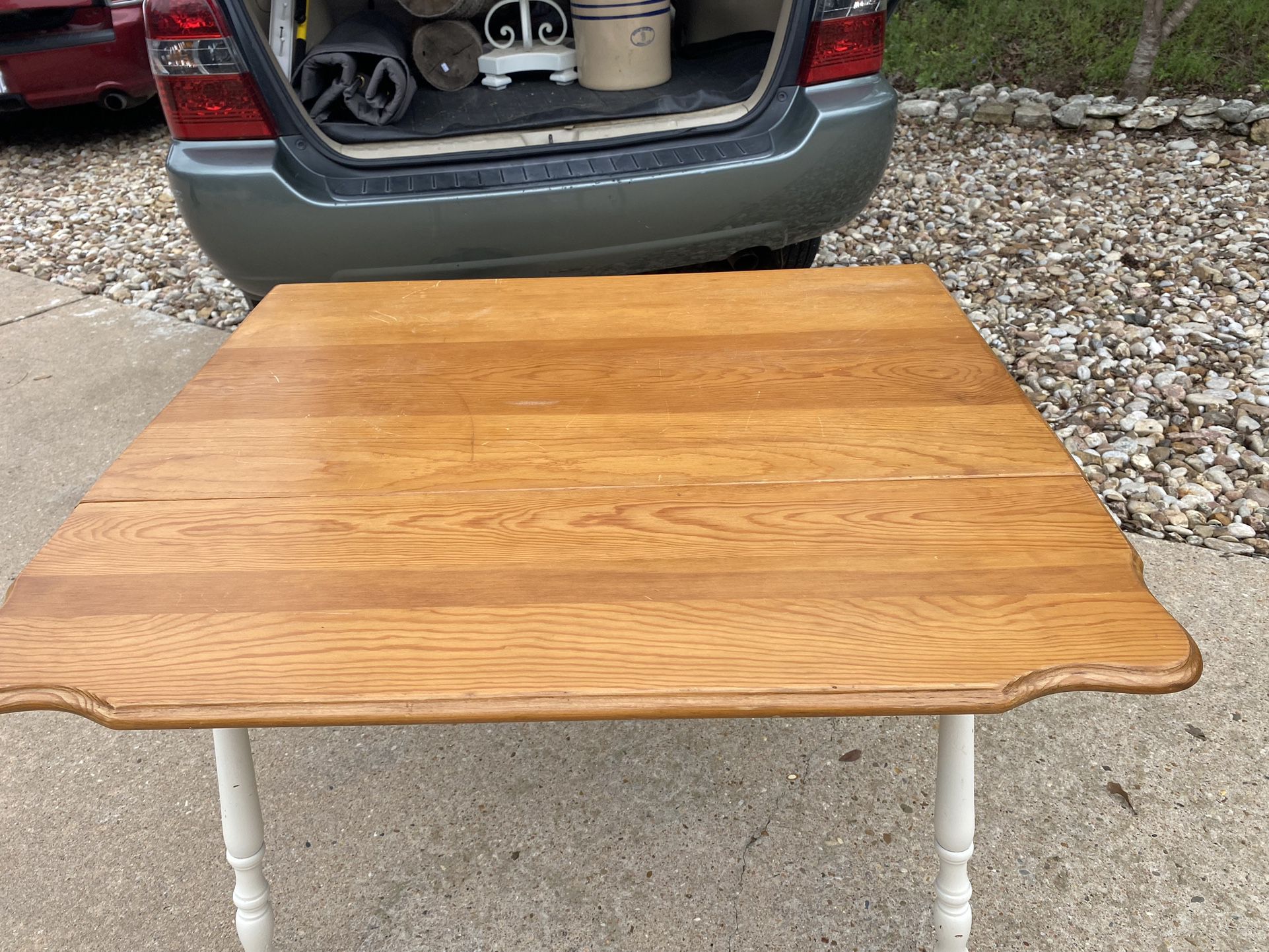 Solid wood- Maple Drop Leaf Vintage Dining Table