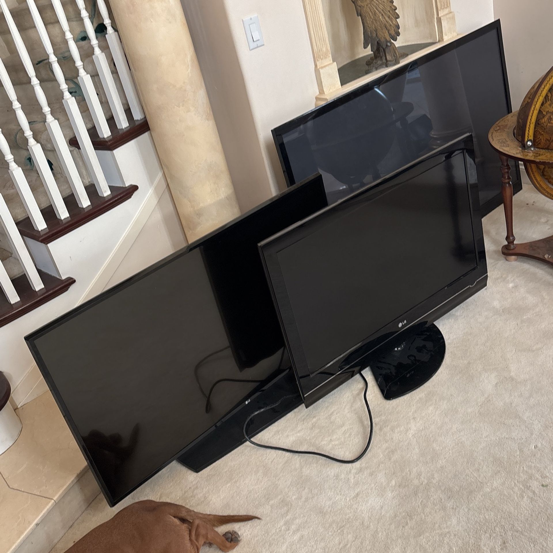 42 52 and a 60  smart tvs 