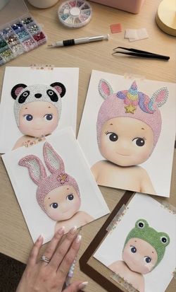custom sonny angel bedazzled canvas