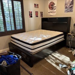 Bed frame and vanity  